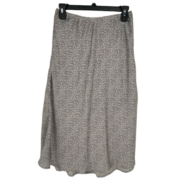 Satin skirt Sienna‎ sky Midi Cheetah Animal Print Subtle Pattern BlackGray White - Picture 1 of 9